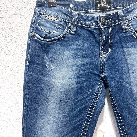 Express Blue Flare Wide Leg Jeans 4 - Picture 5 of 8